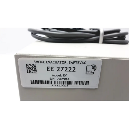 White smoke evacuator box model ev smoke delasco model ev smoke evacuator 09ev065 with serial number 09ev065