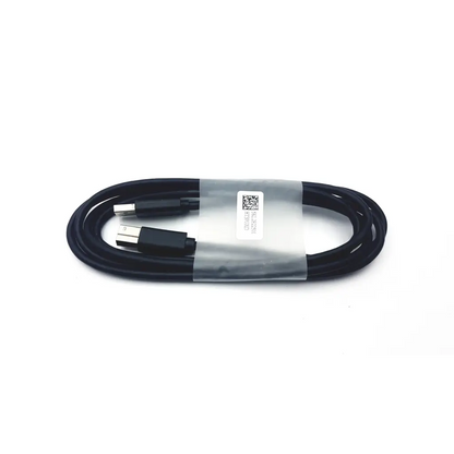 Black dell 5kl2e22501 usb a to b male printer scanner cable with matte finish and molded connectors wrapped in clear plastic