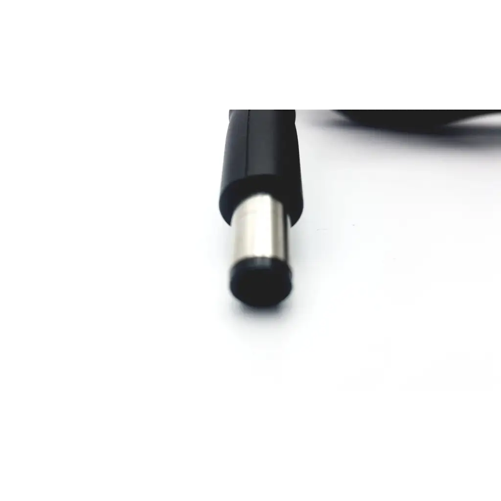 Black and silver dc power adapter connector with cylindrical metallic tip for dell advanced pr02x replicator ac adaptor