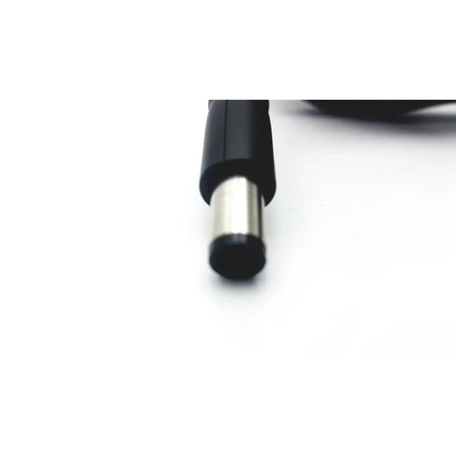 Black and silver dc power adapter connector with cylindrical metallic tip for dell advanced pr02x replicator ac adaptor