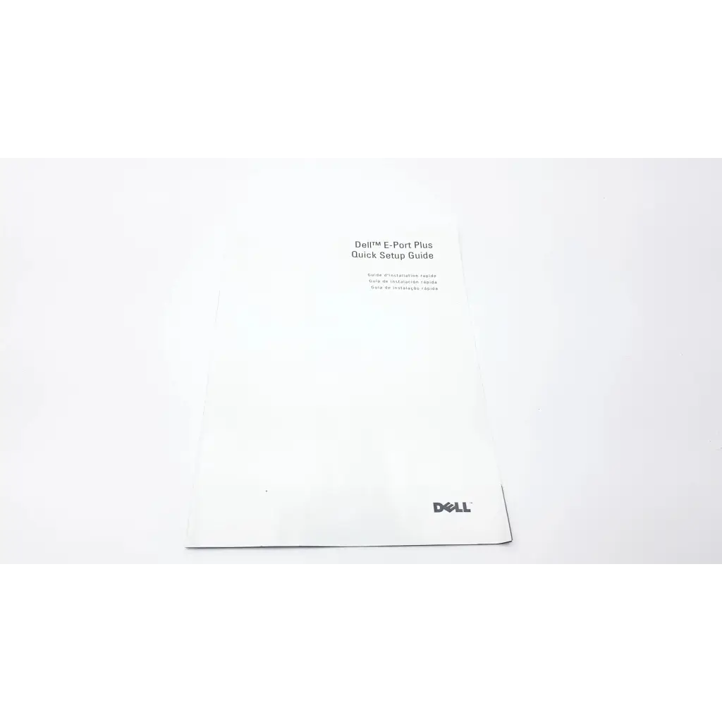 White dell advanced e-port ii pr02x replicator quick setup guide booklet with black text and logo for pr02x replicator