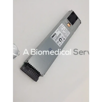 Silver dell poweredge power supply 550w with black connector and detailed specification label for server use