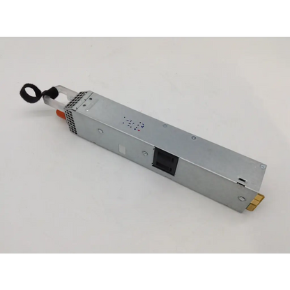 Silver metallic dell poweredge r420 d350e-s1 350w power supply with black handle and gold connectors