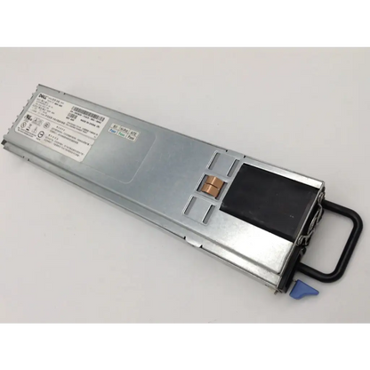 Silver metallic dell ps-2521-1d power supply 550w with black handle and blue latch for server use