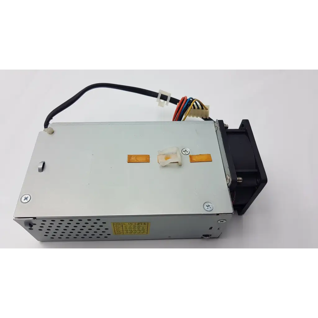 Delta electronics dpsn-130ab b silver switching power supply unit with black fan and colored wires bundle on top