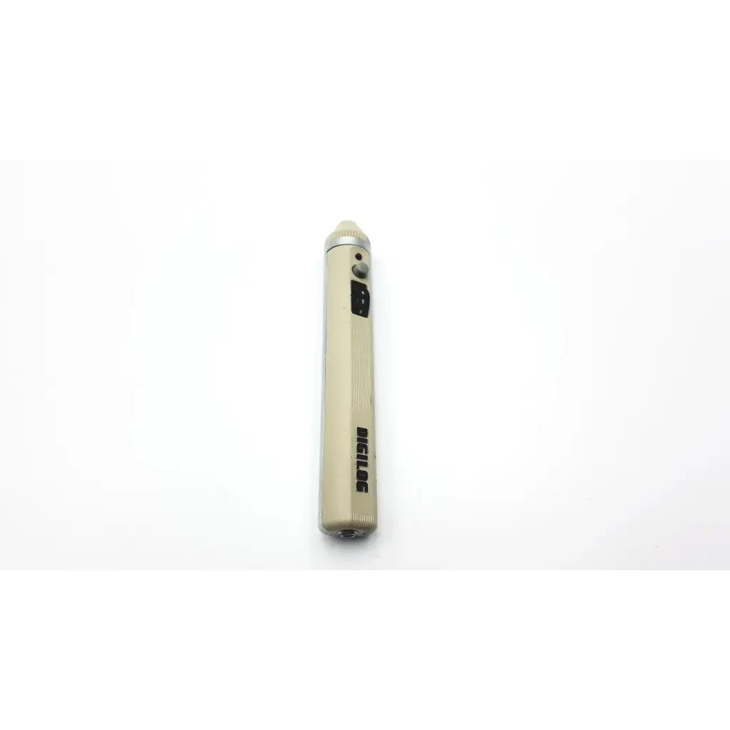 Beige sleek demetron digilog electronic pulp tester pen with metallic finish and black branding for digilog electronic pulp testing