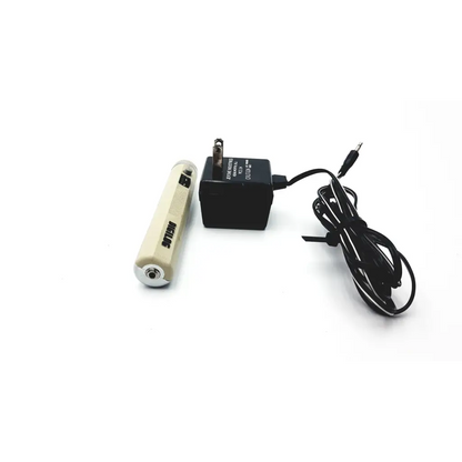 Cream-colored stihl rechargeable flashlight with metallic tip and textured grip in demetron digilog electronic pulp tester