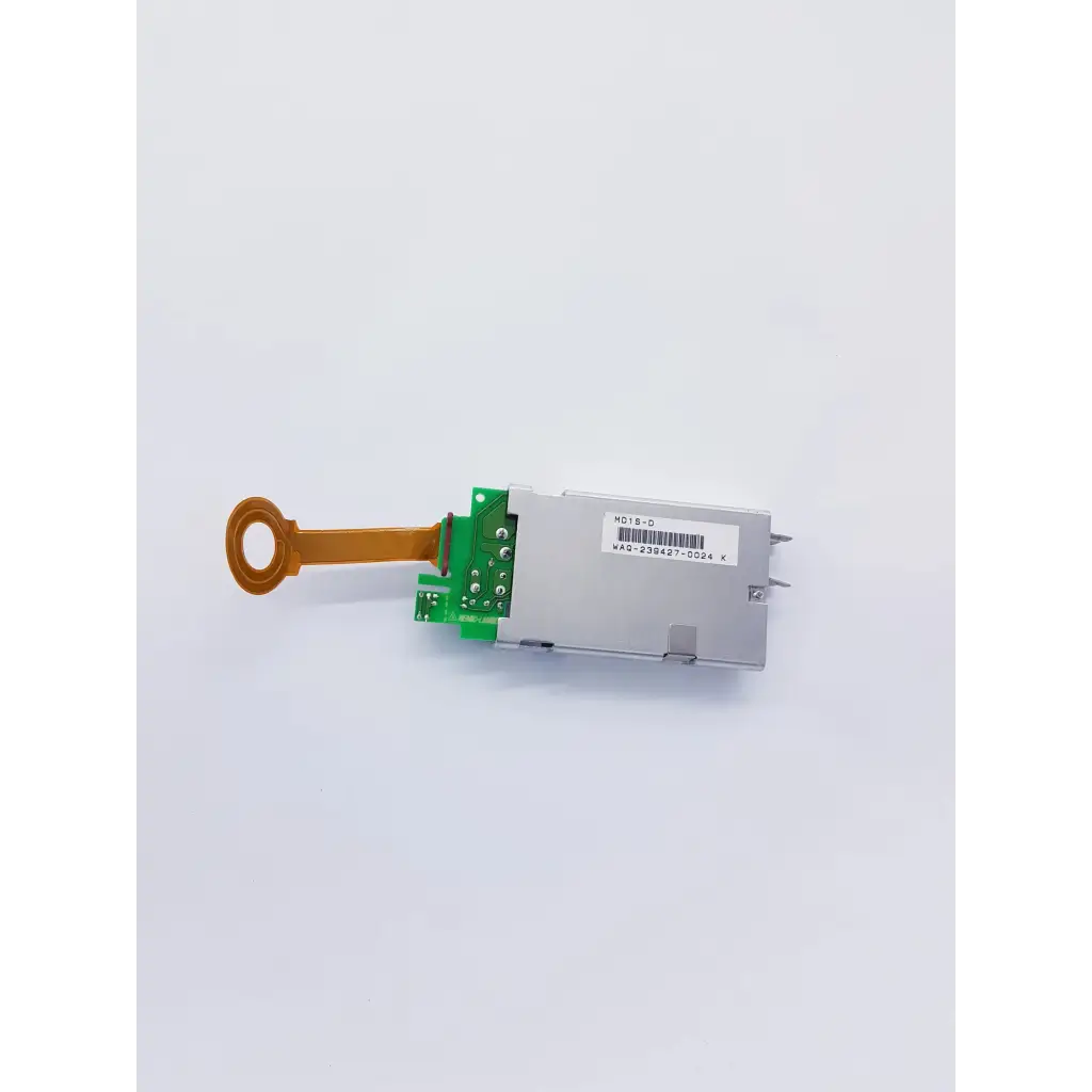 Silver rectangular power module with green circuit board and orange ribbon cable Densei-Lambda Alpha 600 MD1S-D with spacelabs mpc860 cpu