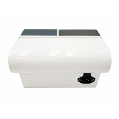 Back view of biomed certified dentsply caulk promix 400 dental amalgamator capsule mixer with sleek white design