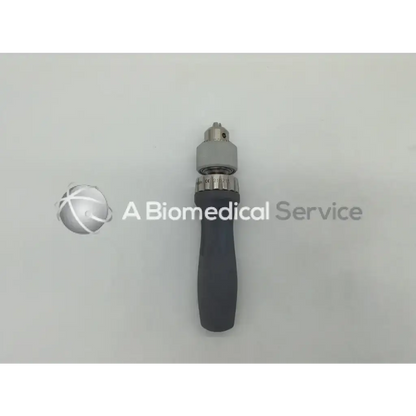 Gray ergonomic depuy mitek 219215 ratchet handle with metallic chuck and adjustment collar for surgical use