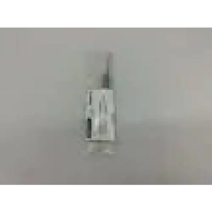 White plastic pill bottle with clear cap and label for derron 42-88 1-2 excavator currete 7 double end large hollow handle