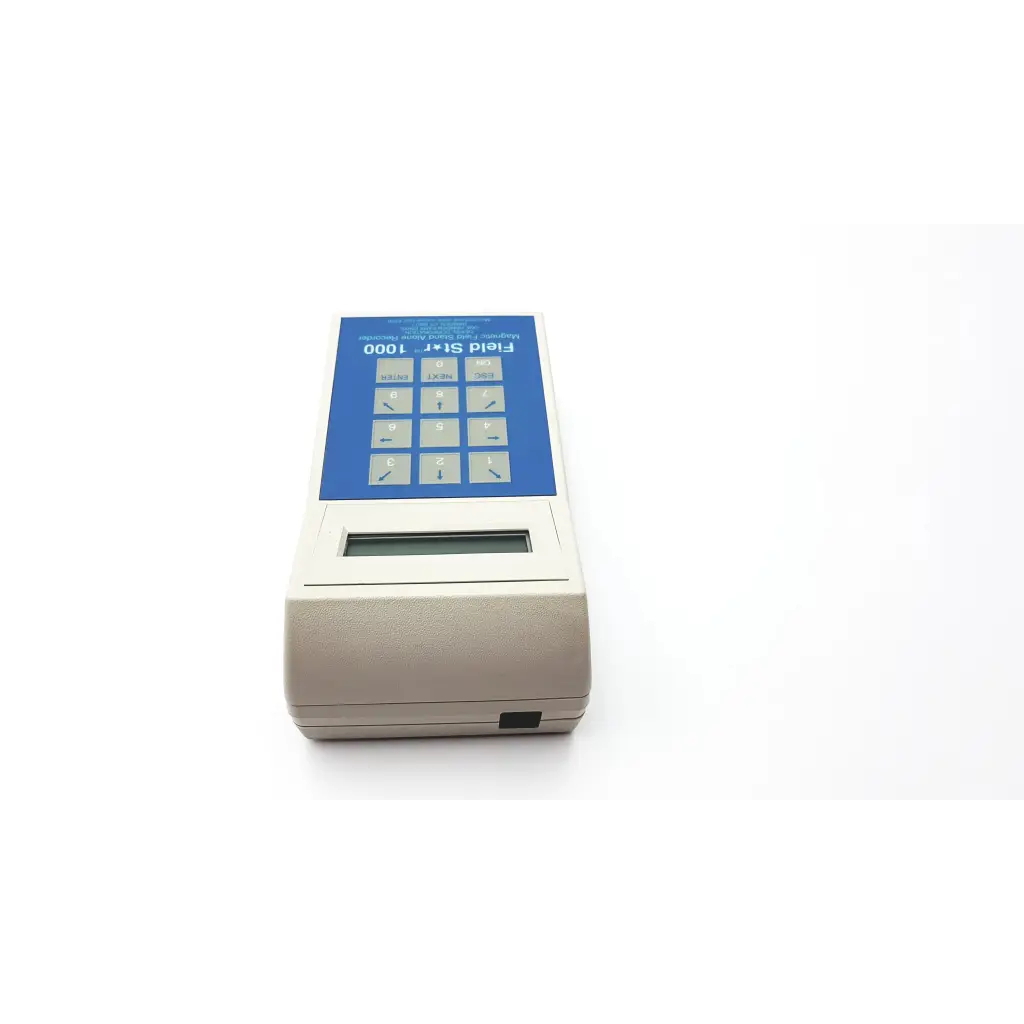 Beige dexsil field star 1000 handheld device with blue control panel and numeric keypad in protective case