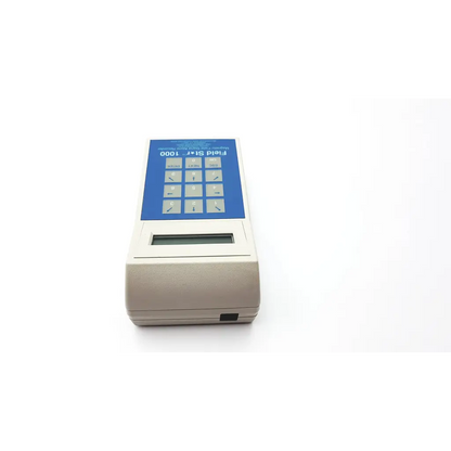 Beige dexsil field star 1000 handheld device with blue control panel and numeric keypad in protective case