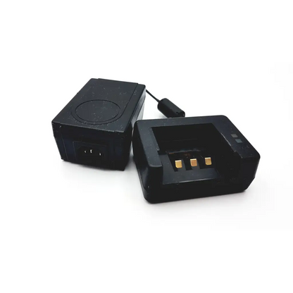 Black plastic diagnostic ultrasound battery charger ad4-172 with gold contacts and power adapter cord