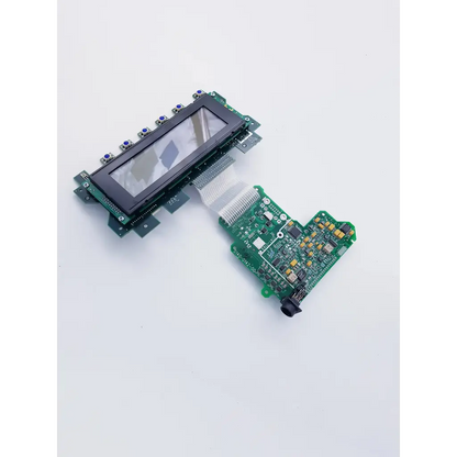 Green circuit board diagnostic ultrasound assy display board with integrated module and connected ribbon cable