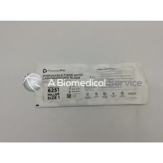 Disposable Fiber Optic Laryngoscope 6251 Miller Size 1