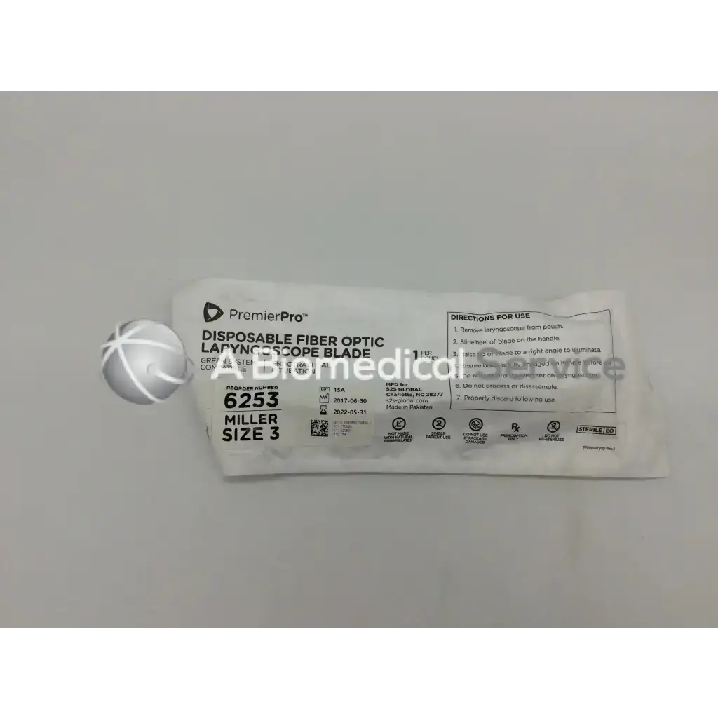 Disposable Fiber Optic Laryngoscope 6253 Miller Size 3