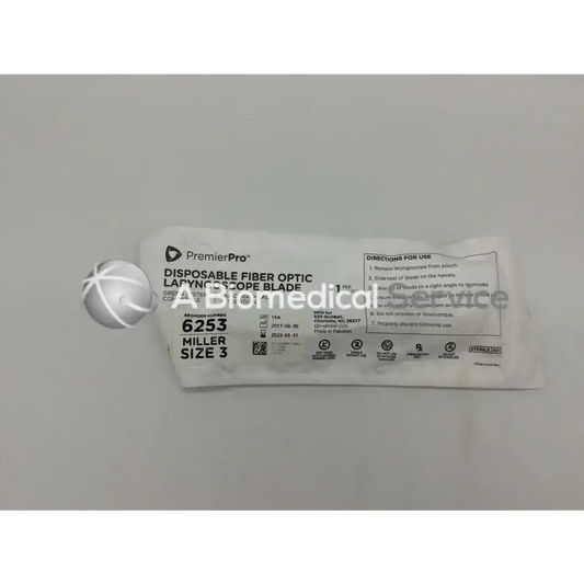 Disposable Fiber Optic Laryngoscope 6253 Miller Size 3