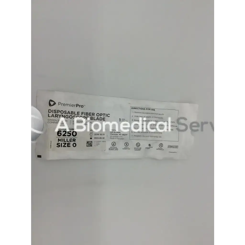 Disposable Fiber Optic Laryngoscope Blade 6250 Miller Size