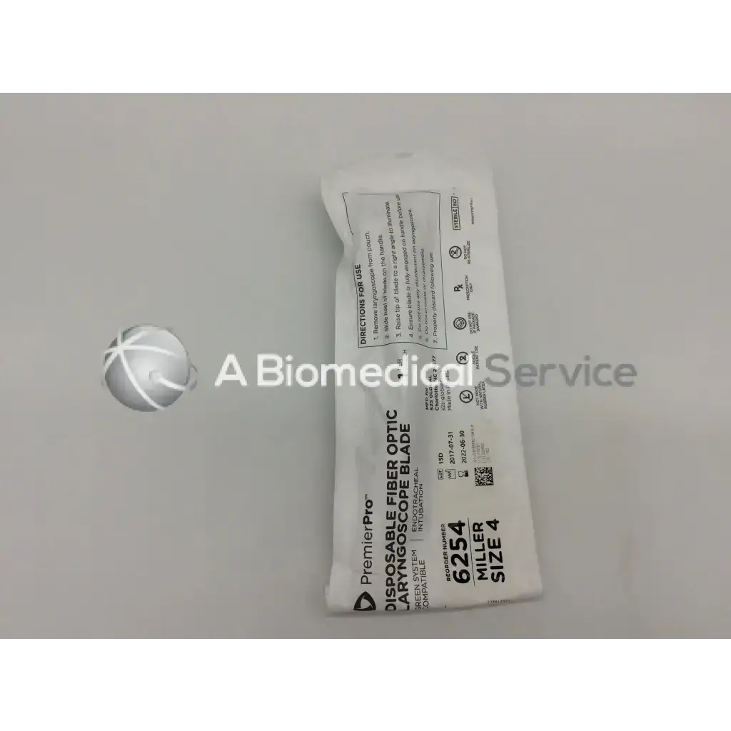 Disposable Fiber Optic Metal Laryngoscope Blade 6254 Size 4