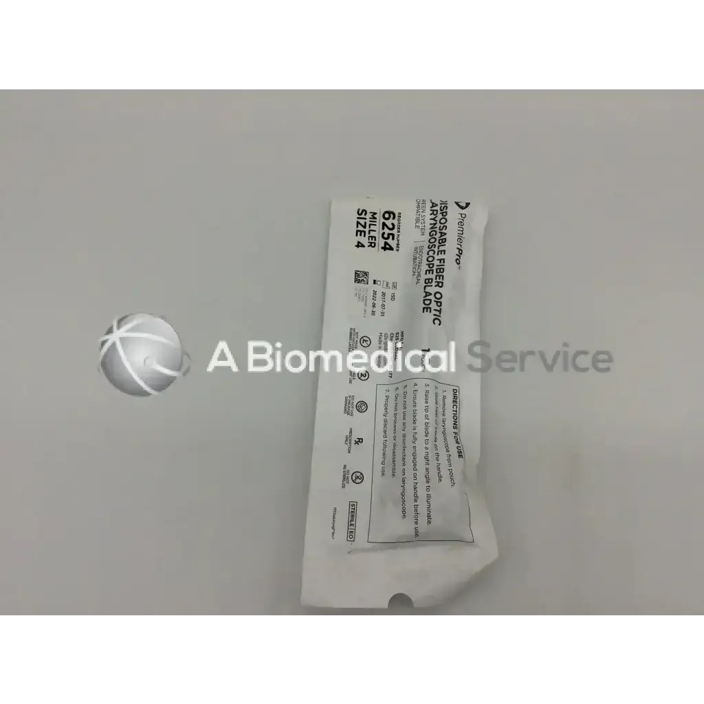 Disposable Fiber Optic Metal Laryngoscope Blade 6254 Size 4