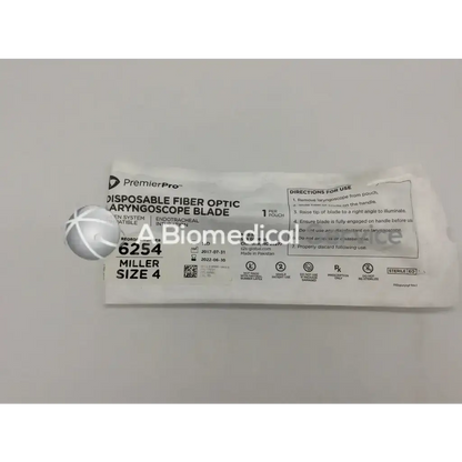 Disposable Fiber Optic Metal Laryngoscope Blade 6254 Size 4