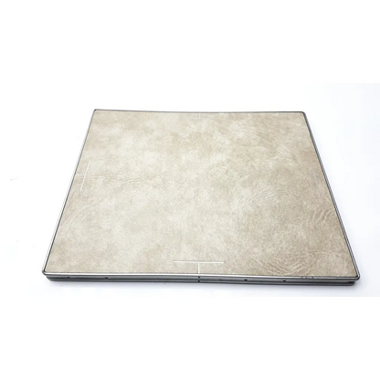 Beige textured lid with slim metallic frame of dupont cronex quanta iii x-ray cassette 8 by 10 inches