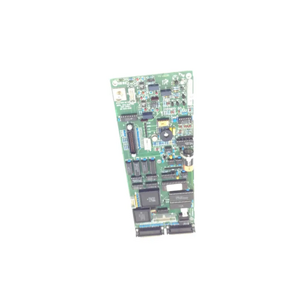 Green dynatech pcb basic 201622 rev c printed circuit board with electronic components and connectors