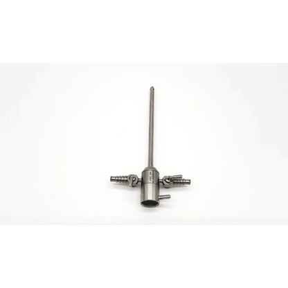 Stainless steel dyonics 3869 dual port arthroscopy sheath with long shaft and adjustable side port knobs