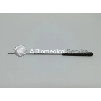 Dyonics 5900221 medical instrument with black handle silver metallic shaft and engraved crosshatch spherical head ad5=753 box=14