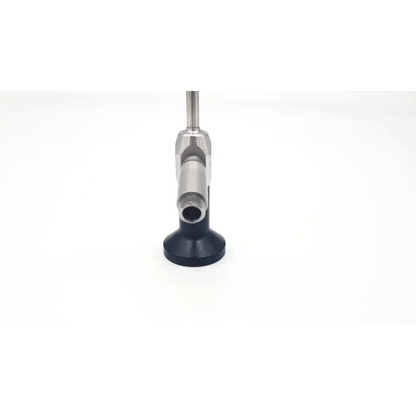 Silver and black dyonics autoclave arthroscope da24-12 with cylindrical metallic joints and rounded base for medical use