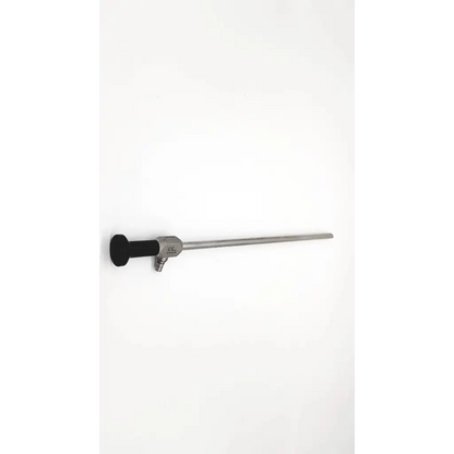 Silver surgical dyonics autoclave 30° laparoscope da46-87 with black ergonomic handle and metallic joints