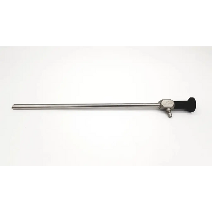 Silver surgical dyonics autoclave 30° laparoscope da46-87 with black ergonomic handle and metallic joints