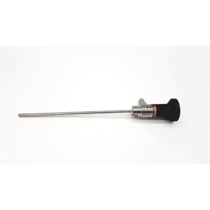 Dyonics SN QH 340326 30° arthroscope da24-25 with silver surgical endoscope and black ergonomic handle with metallic joints