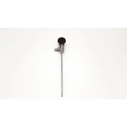 Dyonics SN QH 340326 silver 30° arthroscope da24-25 with black ergonomic handle and metallic joints for surgical use
