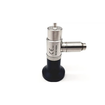 Dyonics sn qh 440034 silver metallic 30° scope da24-28 with black rubberized grip and engraved serial number