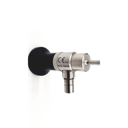 Black and silver dyonics sn ra 436648 70° scope da24-26 with metallic body and black ergonomic handle