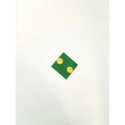 Green square circuit board e142470 1.25mm k750158.00 with two yellow circular components