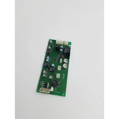 Green e154554 circuit board module 02339-02 with various electronic components mounted on the front side
