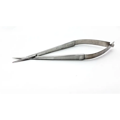 E3340 STORZ stainless steel straight scissors sharp with fine pointed tips and textured grip handles for surgical use