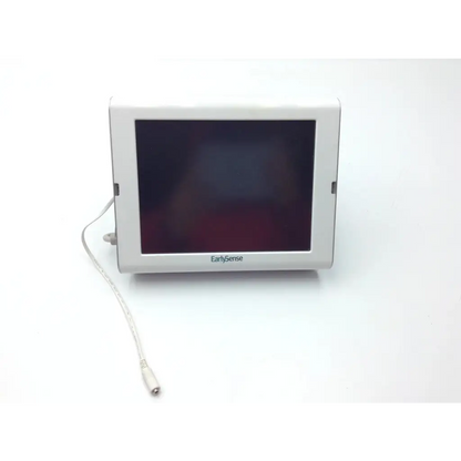 White earlysense 2.0 ame-00900 wireless patient bed monitor control unit with rectangular screen and attached cable