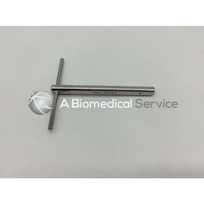 Silver metallic t-wrench ad5-313 121322sm surgical instrument with engraved handle markings model ebi 05005
