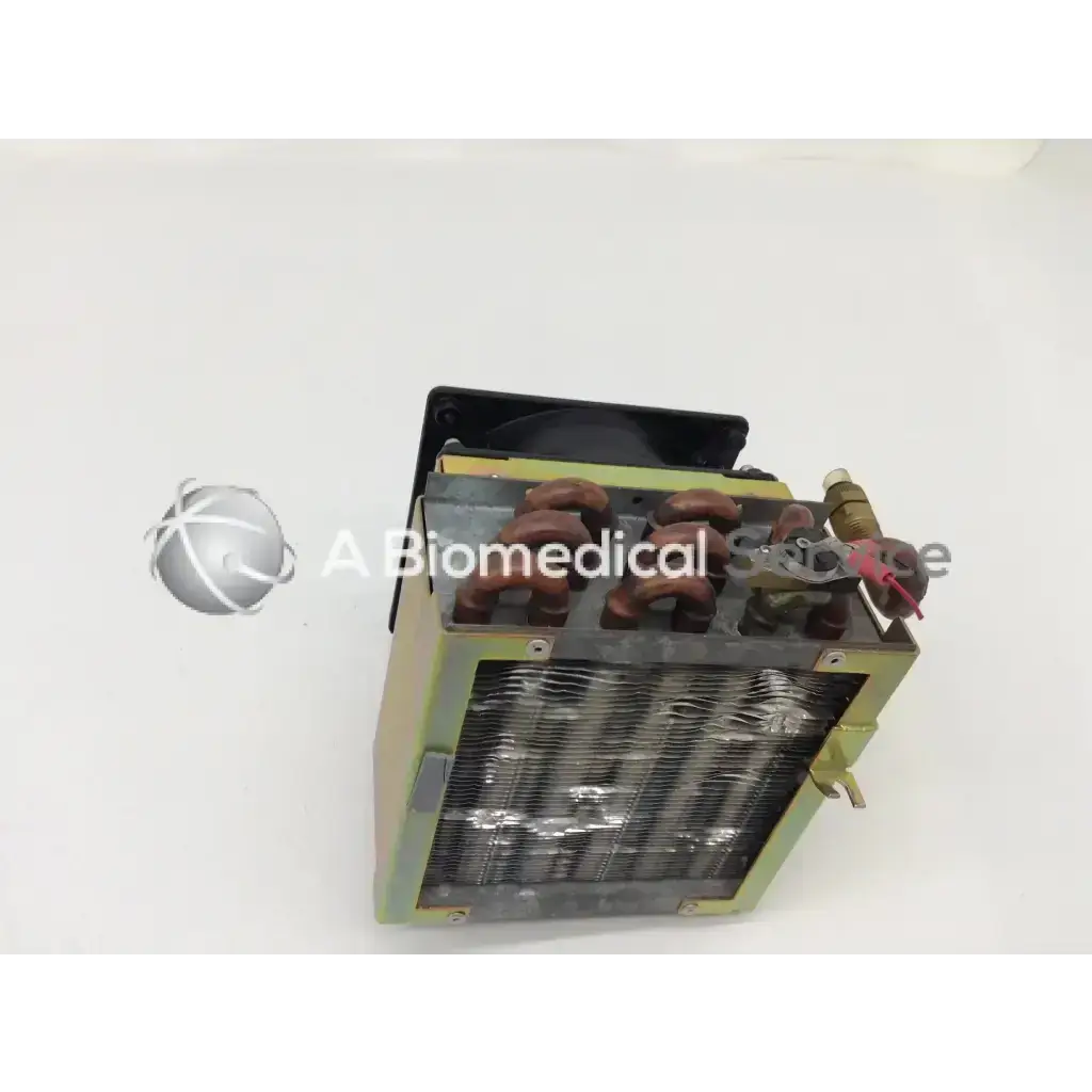 Rectangular metallic heat exchanger with green frame copper tubing and fins for ebm pope w2s110-a015-39 fan 115v 20w