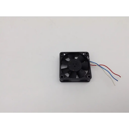 Black square ebmpapst 512/f2 12v inverter fan with three colored wires for 12v inverter and 12v bbcd applications