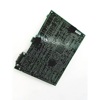 Green rectangular edac 345-050-558-301 controller bbdg1-3 circuit board with silver solder points and black integrated circuits