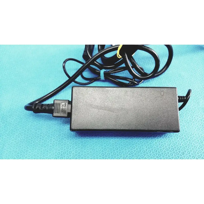 Black rectangular edacpower elec em110111m-190 adapter power supply with coiled cable and molded plug end