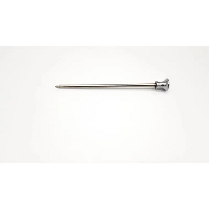 A sleek metallic edar 6012 c5 trocar surgical nail with polished chrome finish and rounded head