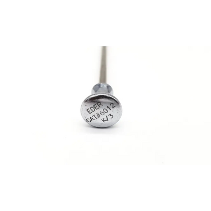 Silver metallic eder 6012 c5 trocar screwdriver with engraved eder cat#6012 kv3 on its round head