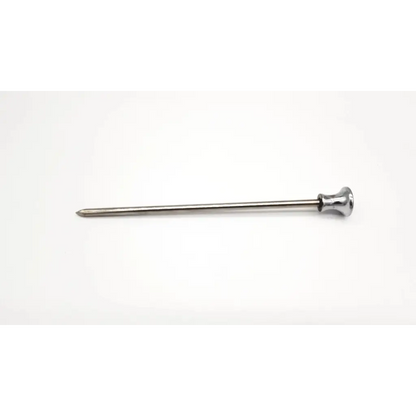 A sleek metallic Eder 6012 C/5 Trocar nail with polished chrome finish and rounded head