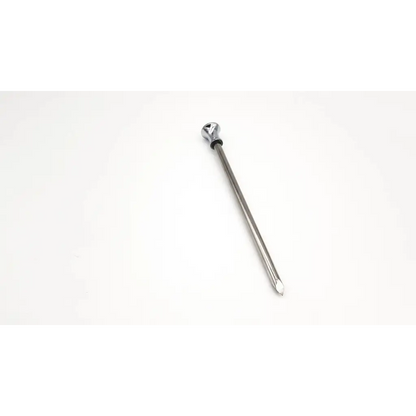 Eder 8012 trocar reusable chrome-finished screwdriver with rounded handle and Phillips head tip for precise use